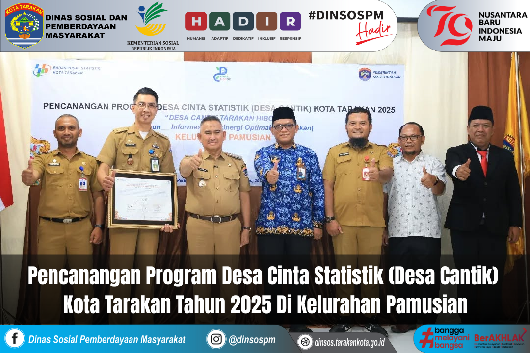Pencanangan Program Desa Cantik Kota Tarakan Tahun 2025 di Kelurahan Pamusian