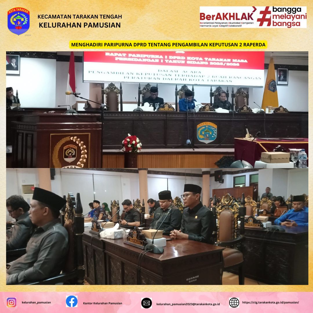 PARIPURNA DPRD TENTANG PENGAMBILAN KEPUTUSAN 2 RAPERDA