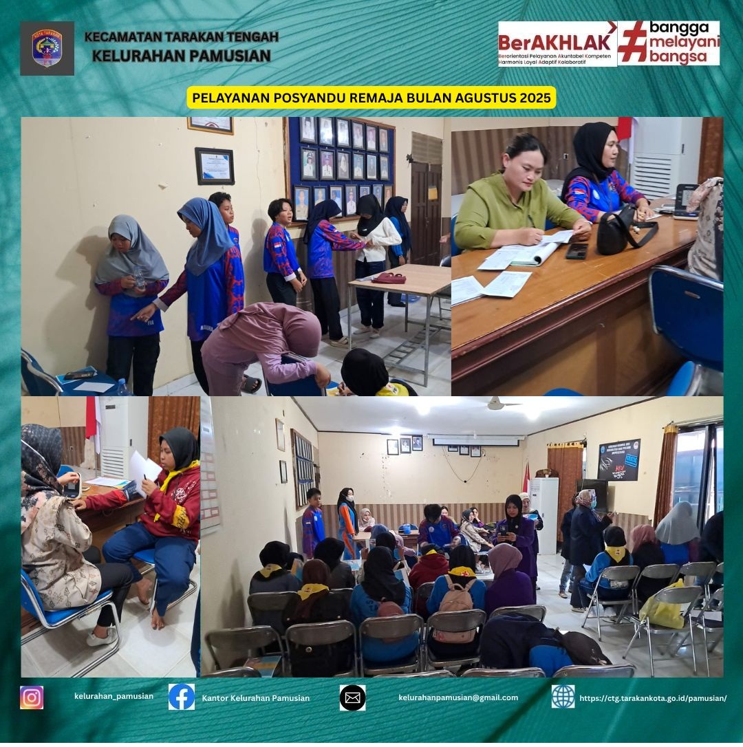 KEGIATAN PELAYANAN POSYANDU REMAJA
