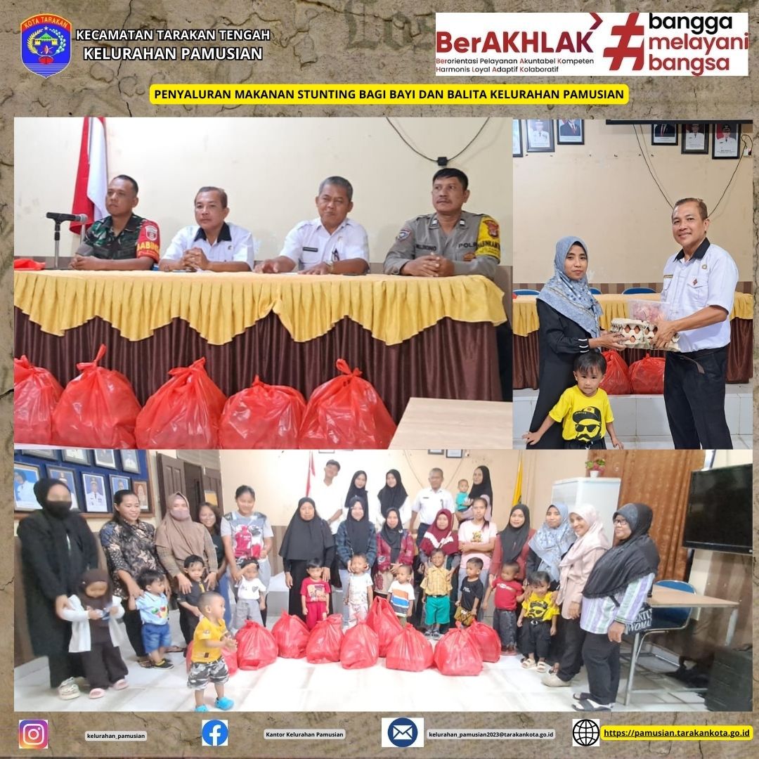Pemberian Makanan Stunting bagi Bayi dan Balita Kelurahan Pamusian