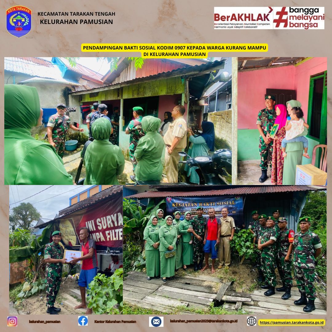 PENDAMPINGAN BAKSI SOSIAL KODEM 0907 HUT TNI KE-80
