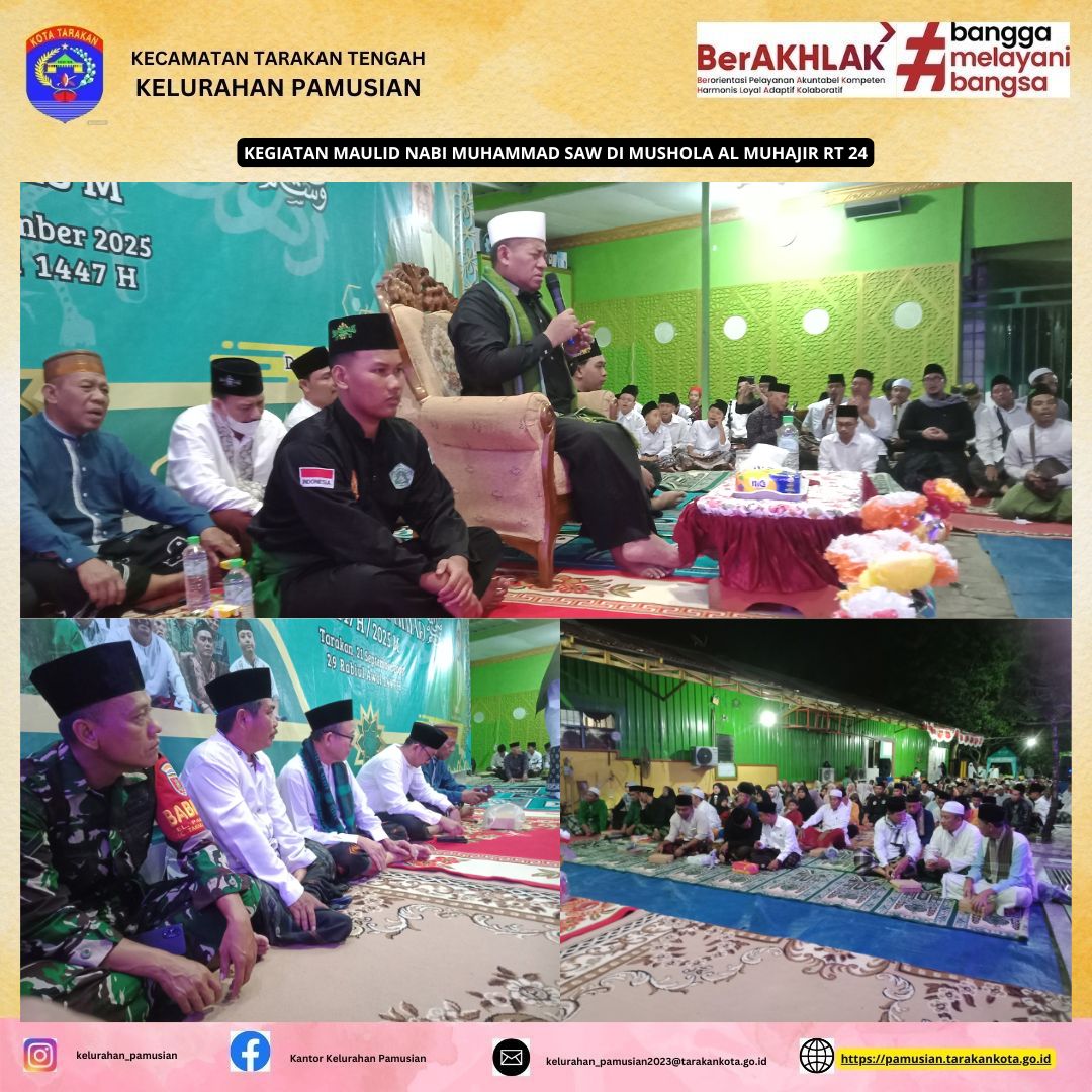 PERINGATAN MAULID NABI MUHAMMAD SAW DI MUSHOLA AL MUHAJIR RT 24