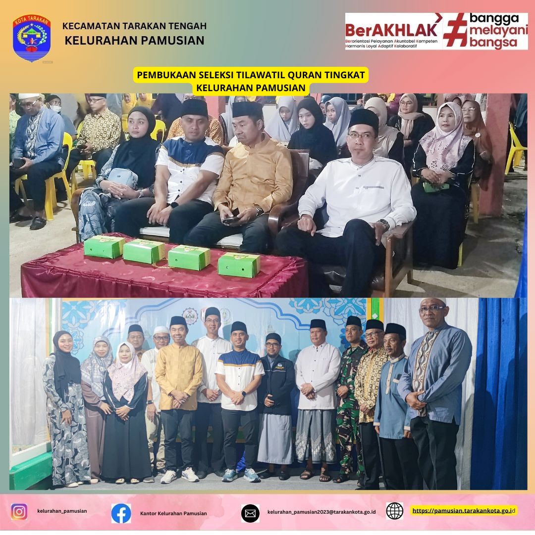 PEMBUKAAN SELEKSI TILAWATIL QURAN TK KELURAHAN PAMUSIAN