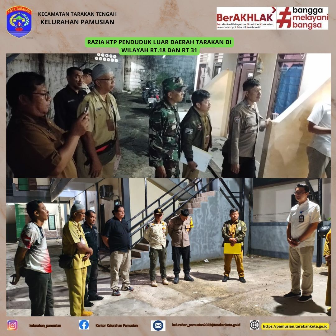 PEMANTAUAN DAN PENERTIBAN KTP DI WILAYAH KEC TARAKAN TENGAH
