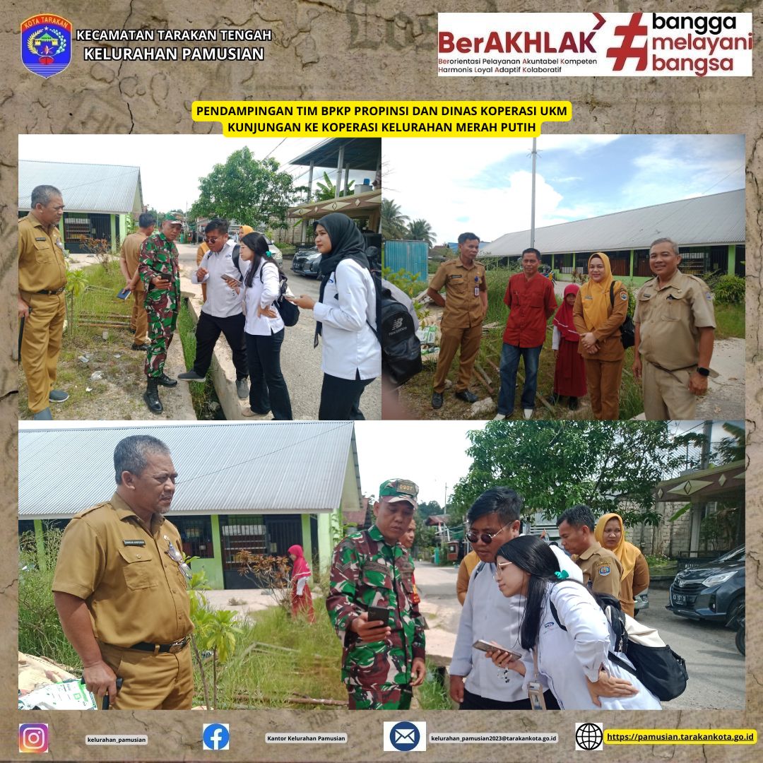 PENINJAUAN KOPERASI KELURAHAN MERAH PUTIH OLEH  TIM BPKP PROPINSI KALTARA DAN DINAS KOPERASI UKM PERDAGANGAN KOTA TARAKAN 