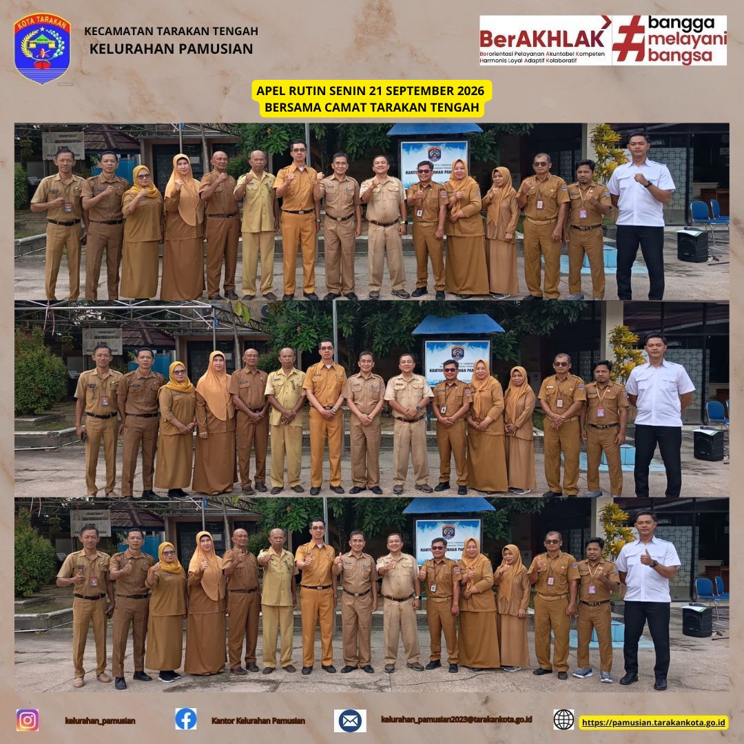 APEL RUTIN SENIN PAGI BERSAMA CAMAT TARAKAN TENGAH