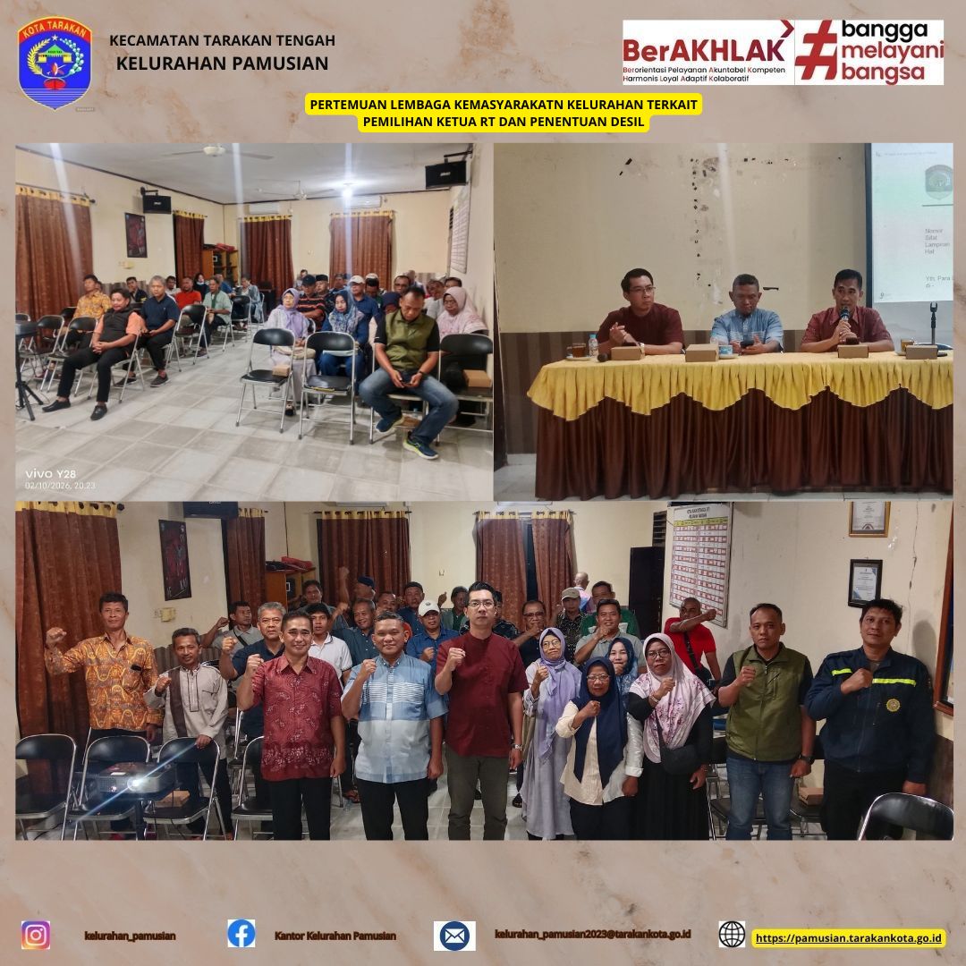 PERTEMUAN RUTIN BERSAMA LEMBAGA KEMASYARAKATAN KELURAHAN PAMUSIAN